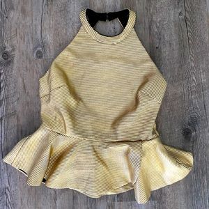 Gold Peplum Top from Asos- Never Worn